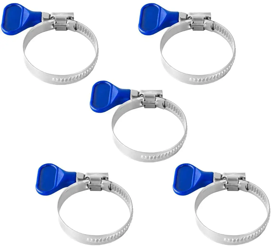 Китайский заводской винт-бабочка немецкого типа с поворотным ключом, зажимом для шланга, червяк из нержавеющей стали, одиночный зажим для шланга