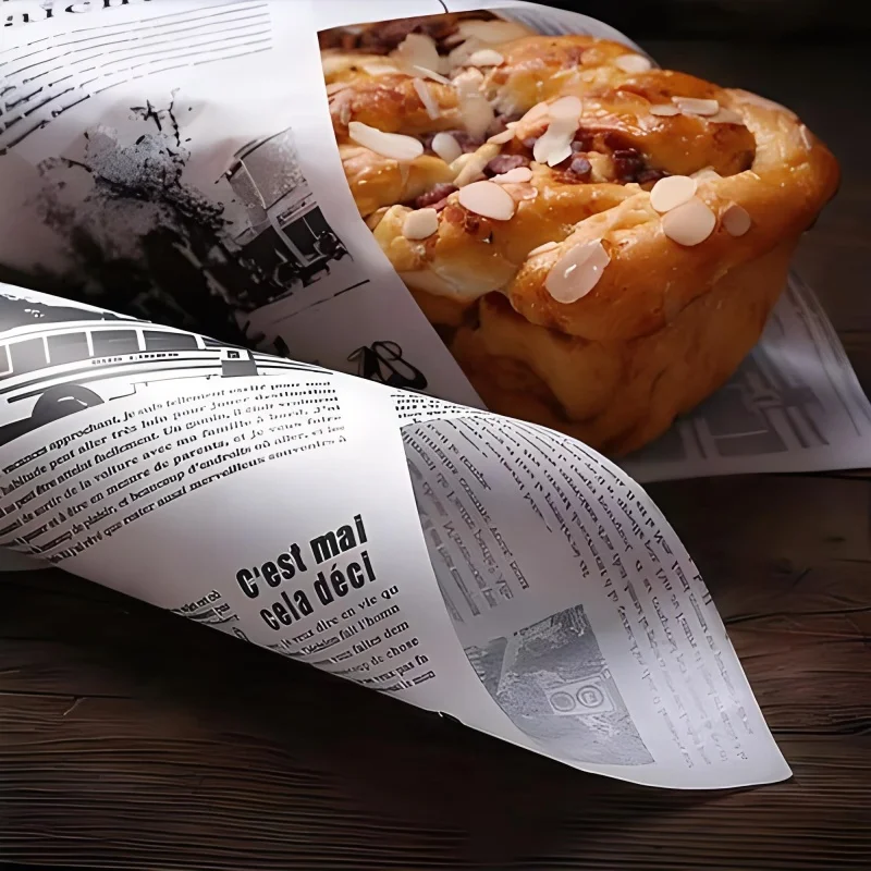 Hete Verkoop Food Grade Waxed Paper Pe Wax Vetvrij Papier Voedselverpakking Burger Inpakpapier
