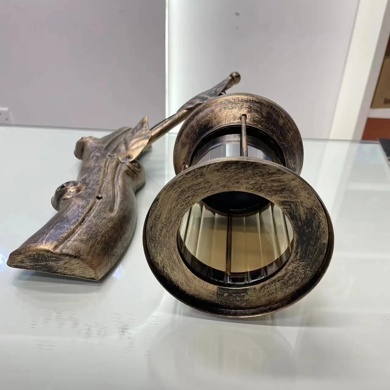 Retro Outdoor Waterproof LED Umbrella Wall Light Doorside Balcony Wall Lamp For Garden