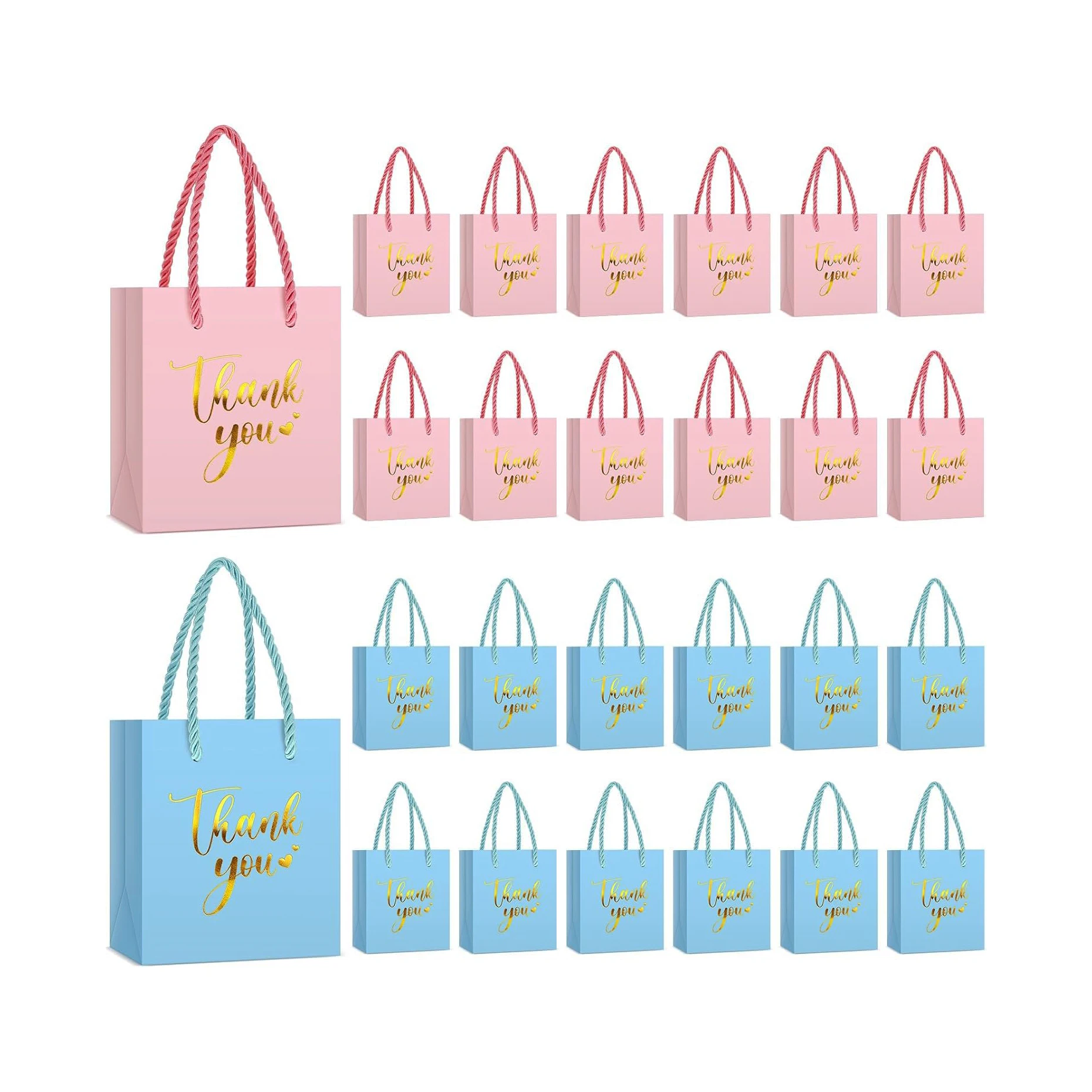 Boutique Mini Portable Shopping With Your Own Logo Packing Color custom baby birthday thank you gifts bags for guests