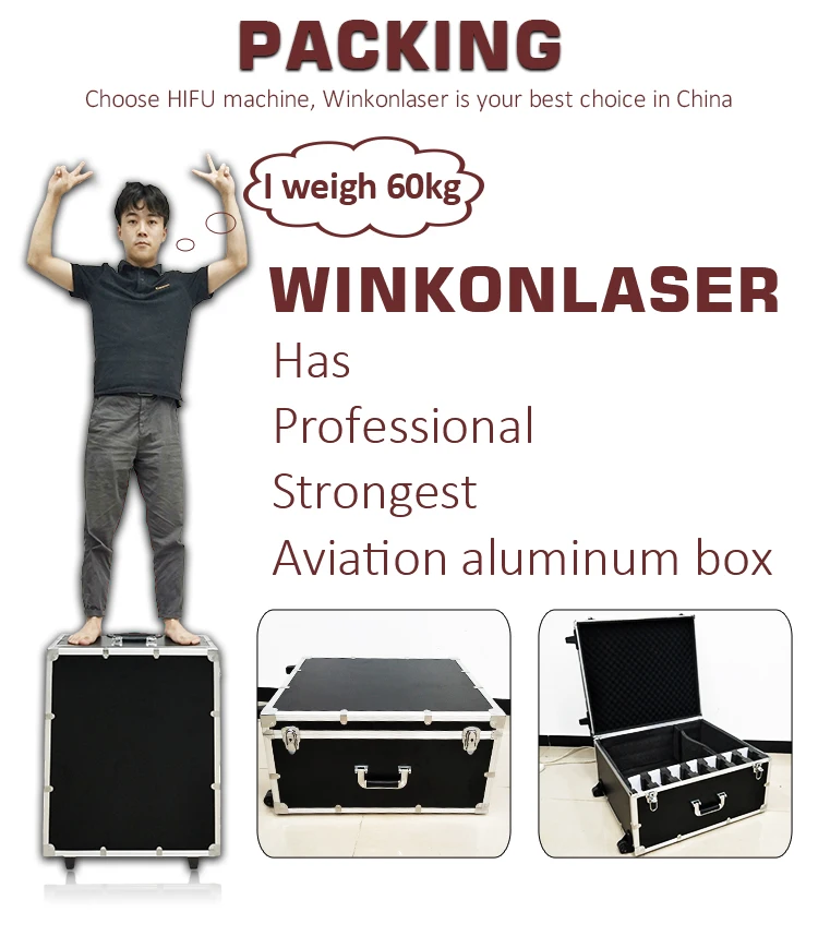  Winkonlaser 3D 4D 5D Hifu 25000 снимков 11 линий 8 картриджей против морщин Подтяжка кожи лица тела похудение