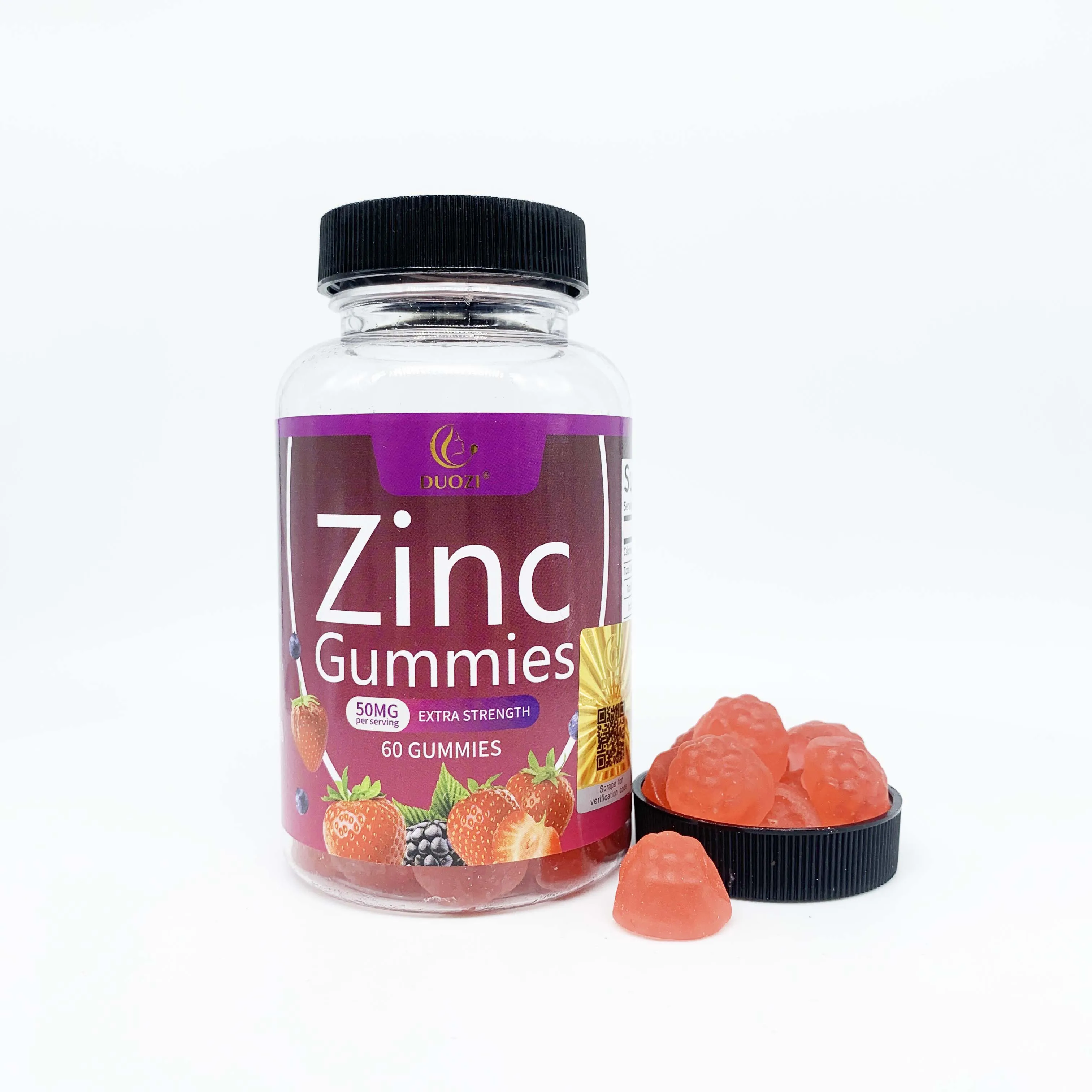 OEM food supplement antioxidants Zinc gummies best natural zinc supplement extra strength Zinc gummy candy