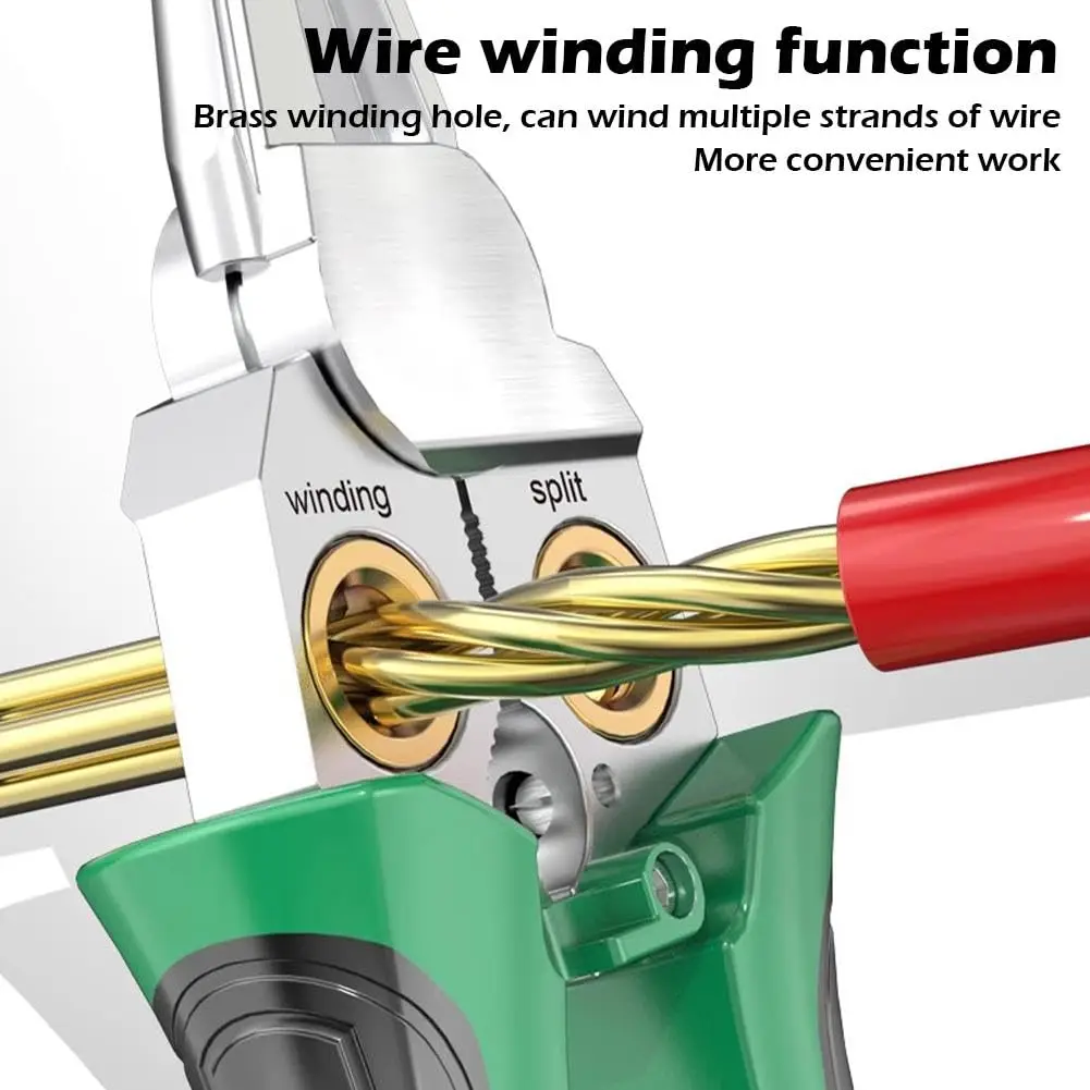 8 in 1 Multi-Function Wire Stripping Plier Stripper Crimping Tool Electrician Cable Cutter High-Precision Winding Wire Stripper