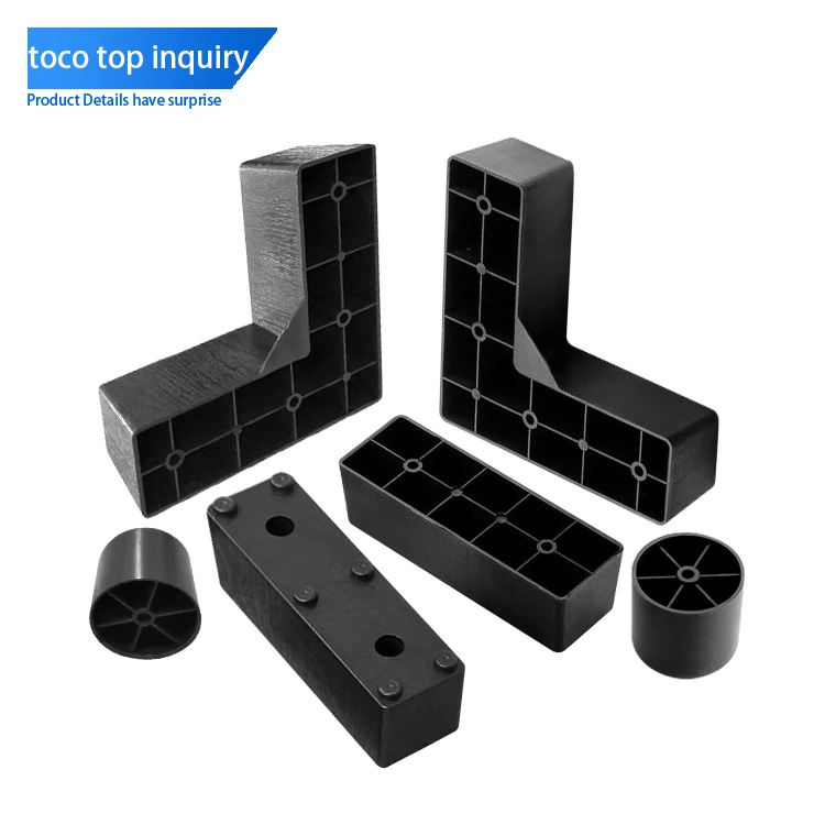 Support Sofa Feet Legs Plastic Furniture Leg Fittings Nylon Round and Square Shape Strong