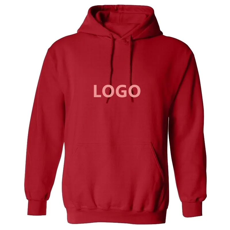 High quality oem Custom logo thicken 380g heavy embroidery  pullover unisex sweatshirts supplier fleece hoodie for men