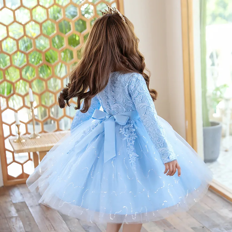 4-12 Years Flower Dress Girls Clothes Princess Party Pageant Gown Kids Dresses for Girls Wedding Evening Clothing