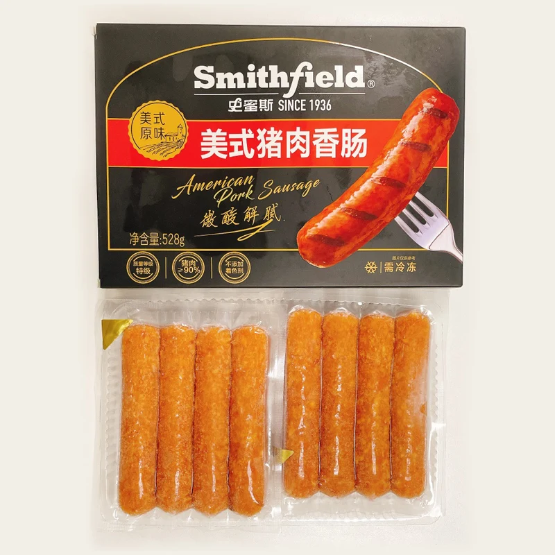 Хит продаж оптовая цена американская свиная колбаска Smithfield 528 г в пакете строго отборная свинина