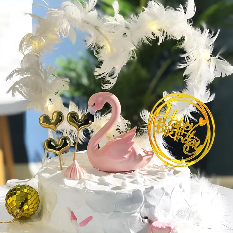 Supply Ins Style Variety Feather Wings Plug-in Birthday Baking Dessert Dress Up Cake Topper Wedding Decorations