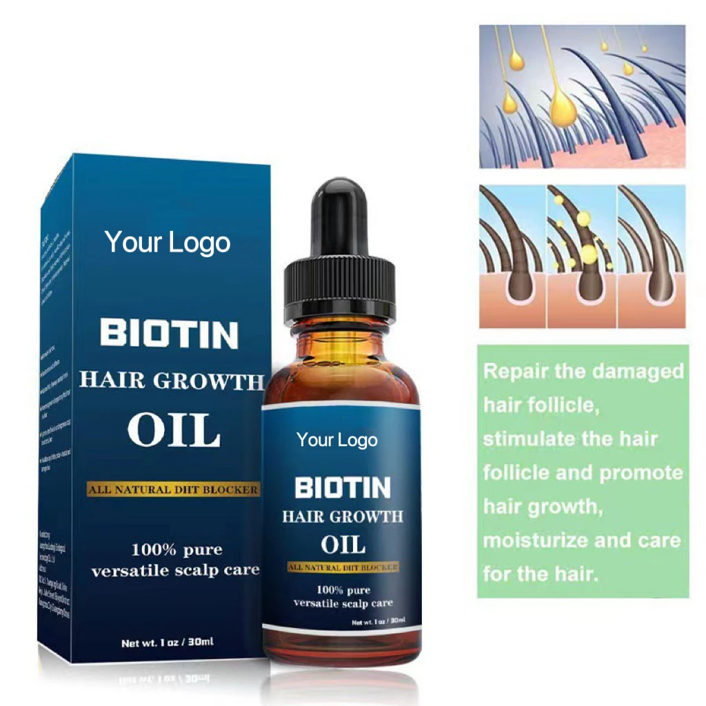 Wholesale 30ml/60ml Hair Growth Essential Oil For Hair Loss Treatment Regrowth Serum