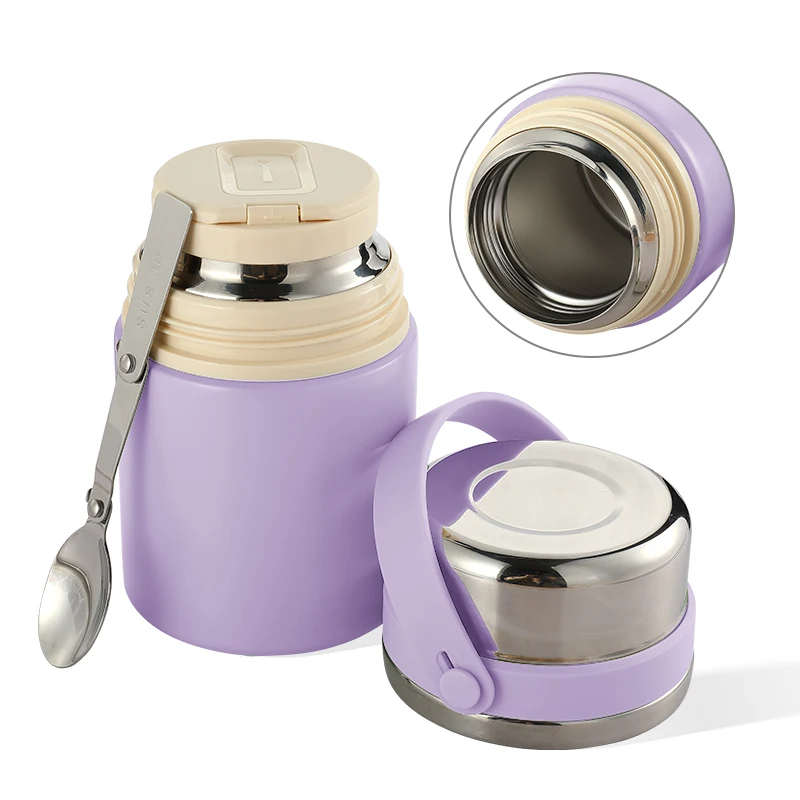 New-design 600/800ml  Food Flask insulated Lunch Box Double Walled baby Kids stainless steel hot Food Jar