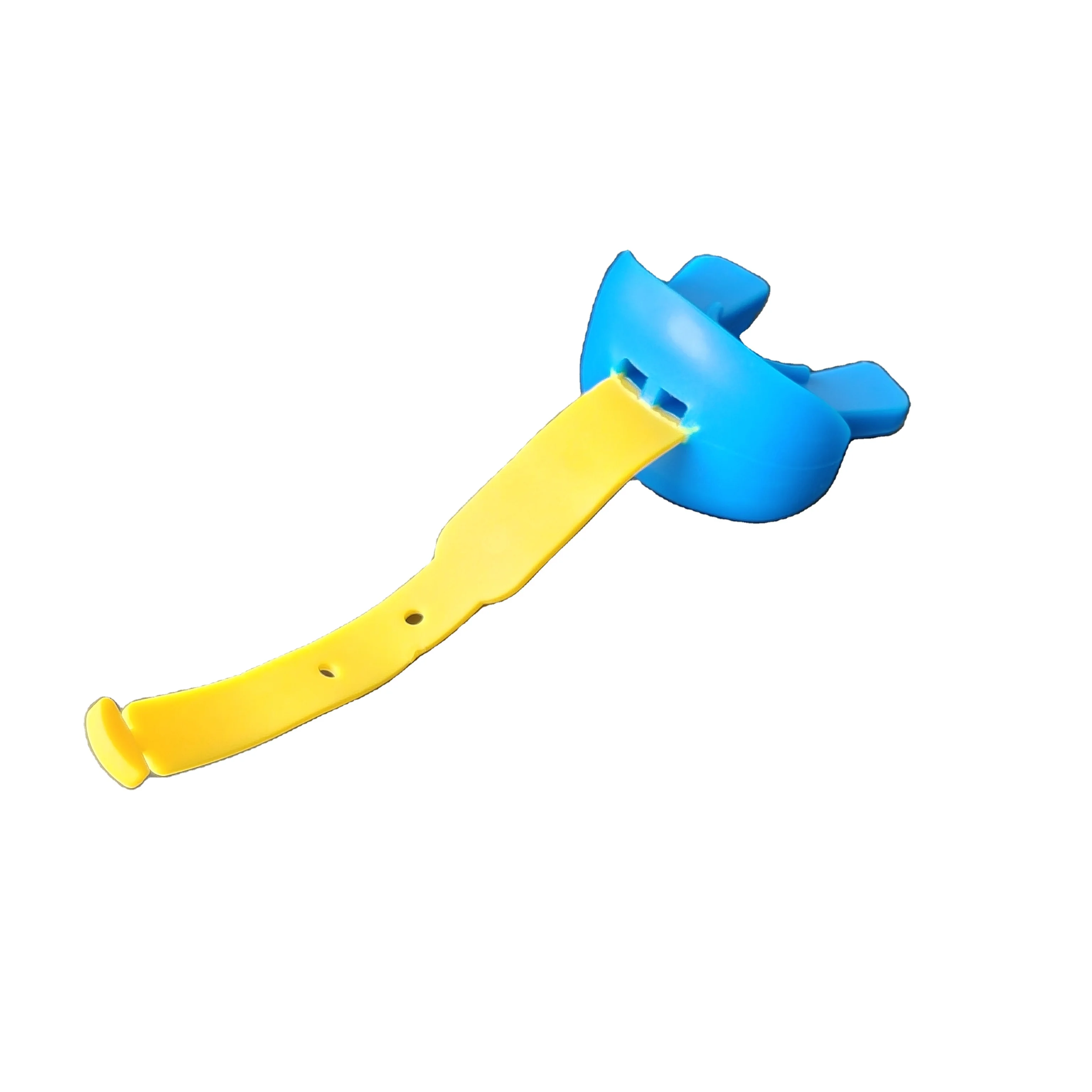 Navy blue guard gold strap double mouth guard with lip cover protection for football rugby