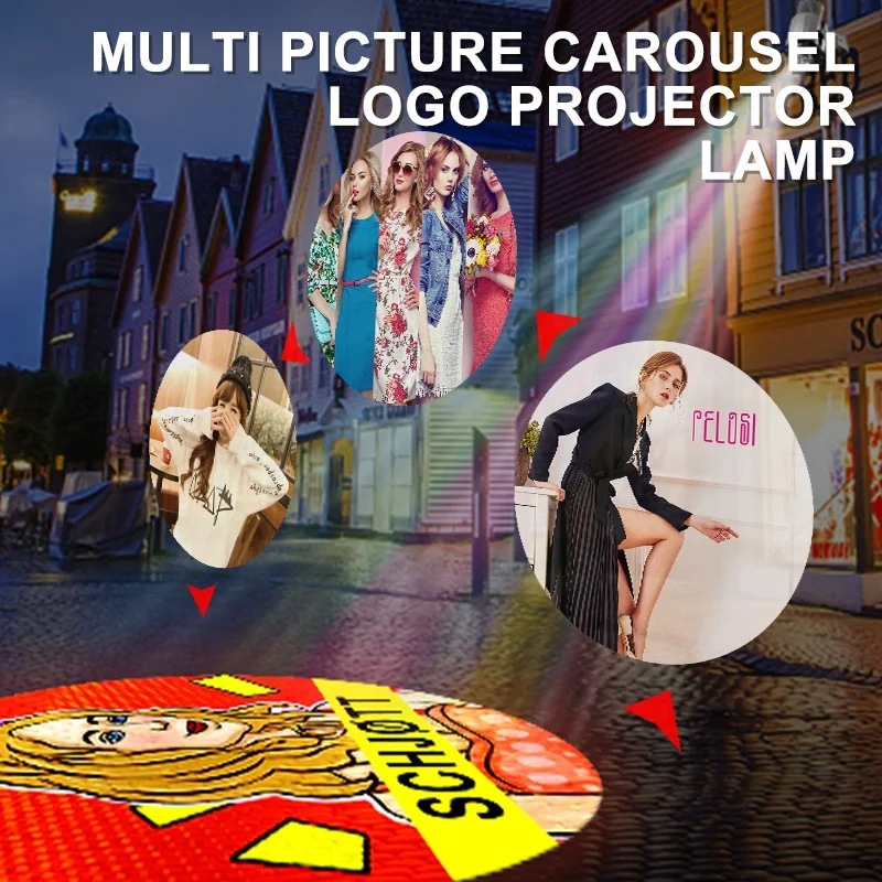 SLR imaging lens Shop Advertising Multi-logo Light led display logo projector
