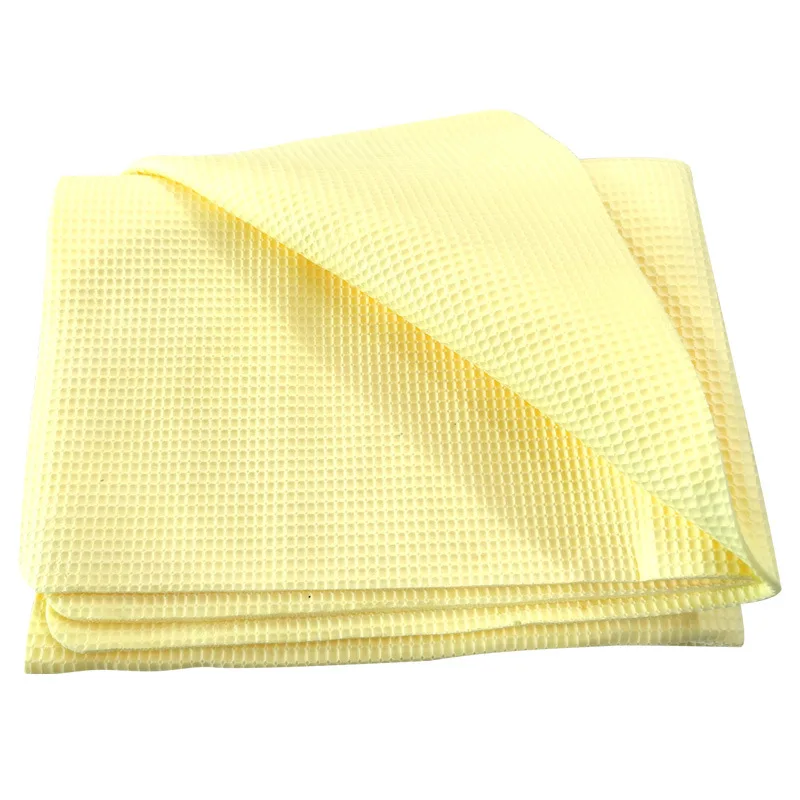 Synthetic Waffle Chamois Towel 3D PVA Car Washing Cloth Super Absorbent Soft Cleaning Cooling Towel for Sports Cars Pets Boats
