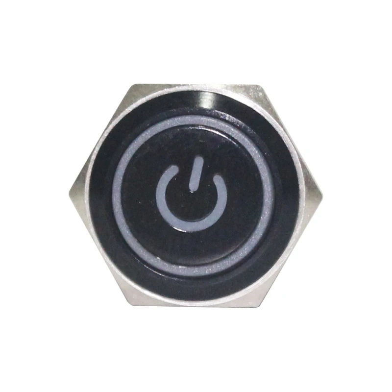 12mm metal button waterproof  switch power supply start illuminated push button switch