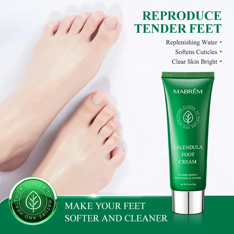Foot Treatment Cream Whitening Anti-cracking Moisturizing Foot Care Exfoliating Scrub Anti-dry Repair Foot Cream Calendula Olive
