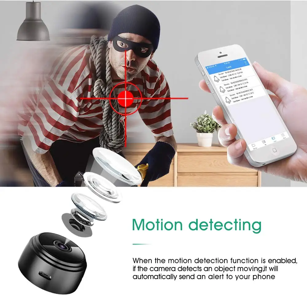 2020 Newest Mini Hidden Camera Wifi Security Recording Spy Camera With Cloud Storage