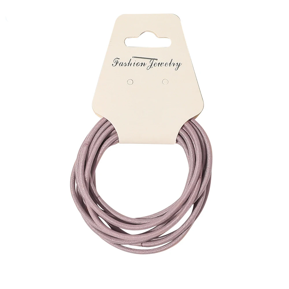 Korean style solid color simple hair band slender super elasticity rubber band 10 pcs/set wholesale women girls hair tie