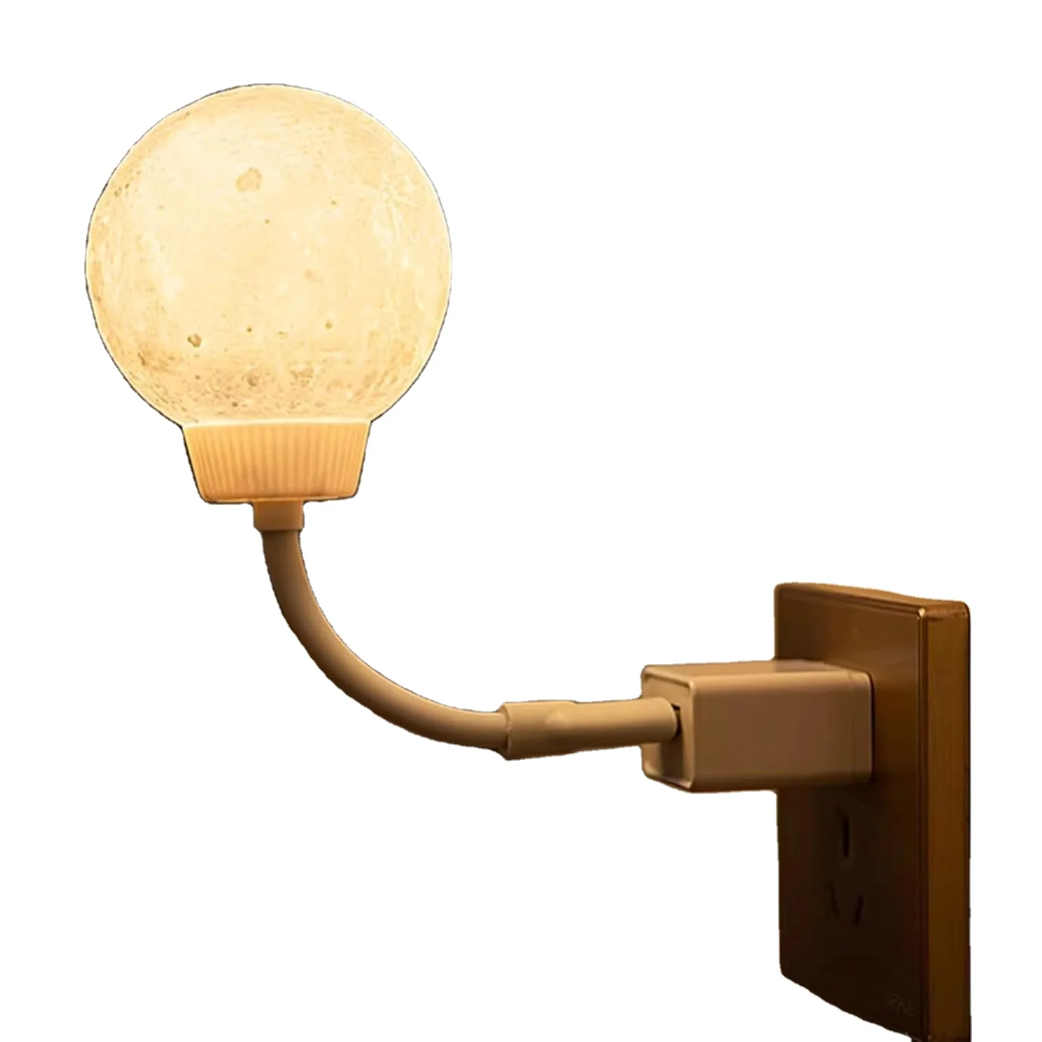 Moon Night Lamp Sensor night light plug in Voice-Activated USB LED Light with 3 Color Temperature Dimming for Kids Birthday Gift
