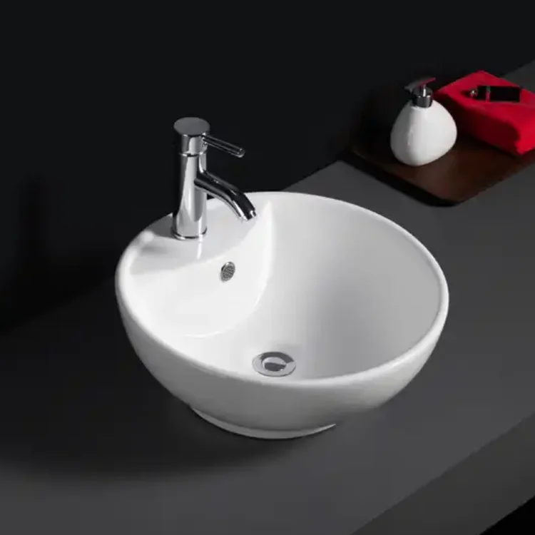 Chaozhou Bathroom Restaurant Washbasin Countertop Bathroom Unique Design Ceramic Art Basin