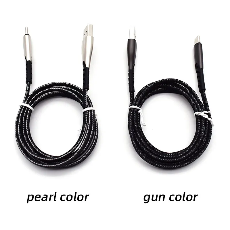 
High Quality Nylon Braided Fast Charger Cable 2M Charging USB Cable Free Shipping 1m Mobile Phone Cable 