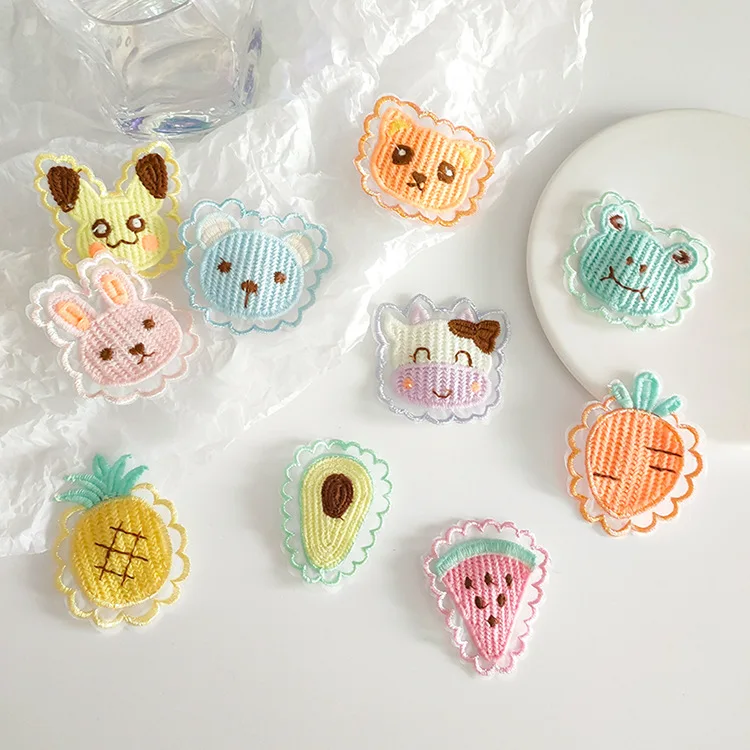 Cute Animals Fruit Sunflower Handmade Hairclip Children Kids Hairgrip Clips Hair Accessories Crochet Kids Hair Clip For Girls