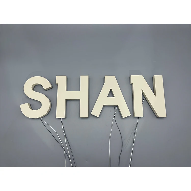 High Quality Luminous Resin Advertising Illuminated Sign 3d Led Letter Advertising Signs