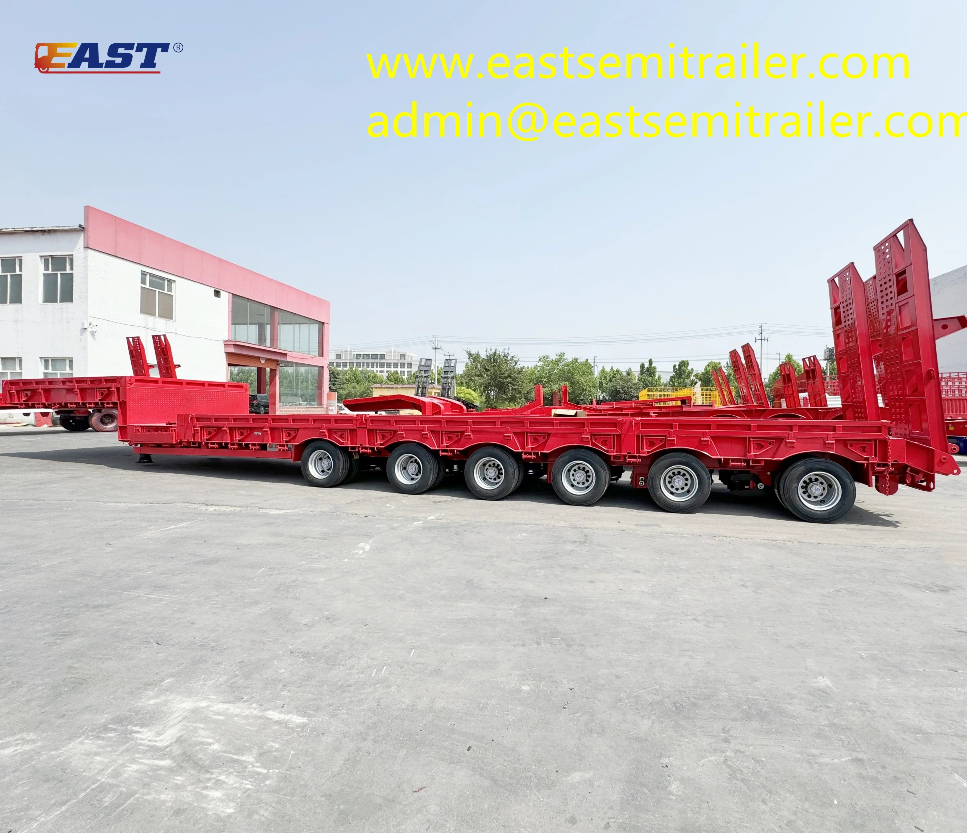 EAST 6 axle Low Bed Truck Trailer for sale lowboy trailer price