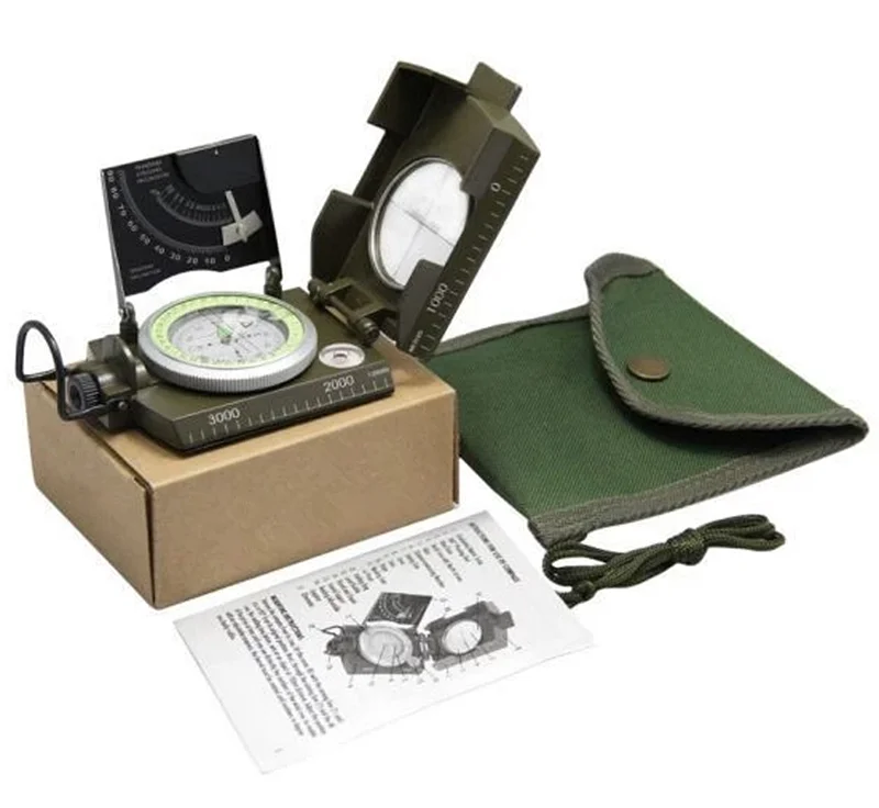 MU Outdoor Multifunction Marine Compass Zinc Alloy Metal Nautical Compass For Hiking And Camping