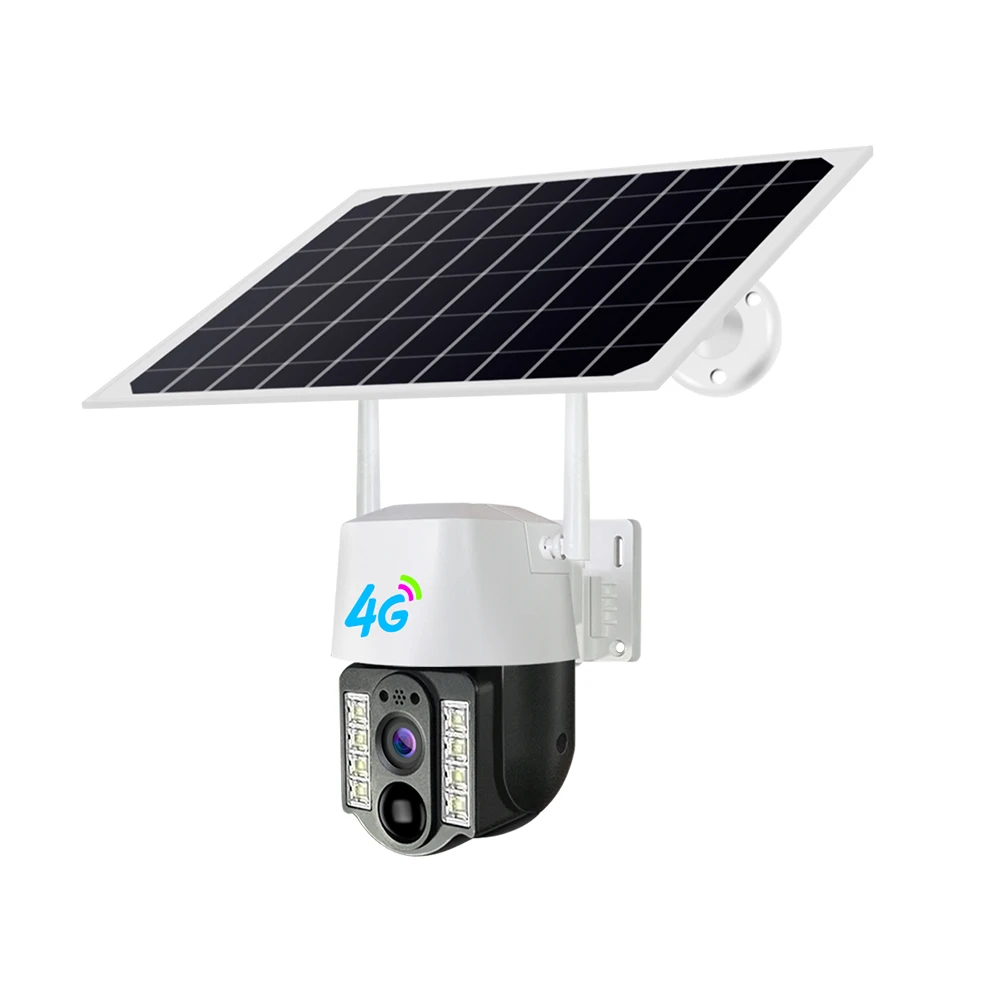 V380 Network App Video Recorder Surveillance Wireless Outdoor IP PTZ Security Camera with Solar Panel Solar 4g Camera