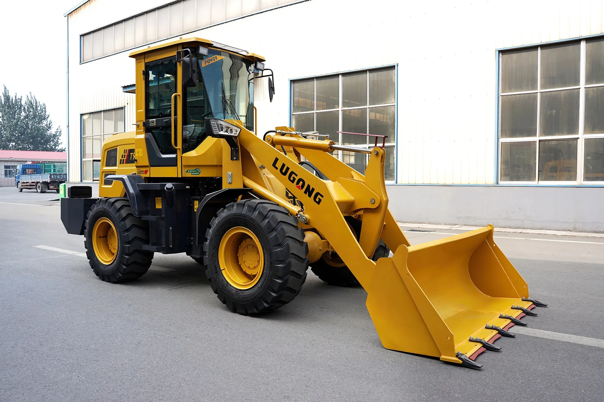 LUGONG T936 1.5ton 1.8t mini 4 wheel drive loader compact wheel loader hoflader radlader with quick hitch