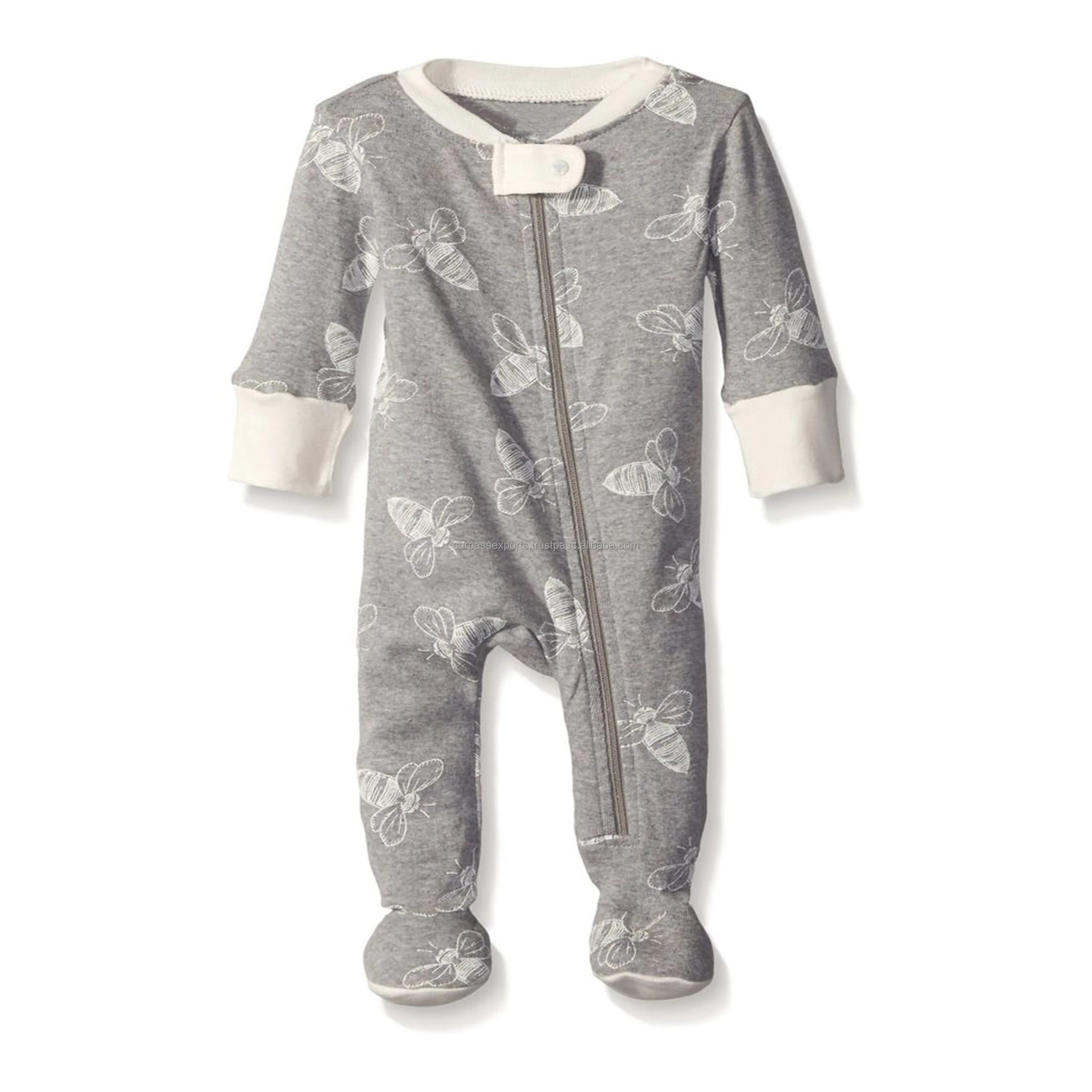 New Arrival Comfortable Baby Sleep Suit with 100 Percent Cotton Fabric Available at Bulk Quantity Kids Body Suits