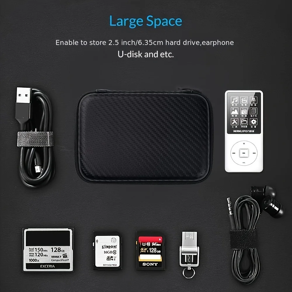 Custom High Quality Waterproof Multifunction Hard Eva Zipper Storage USB Cable SD Card Case For Travel Vacation