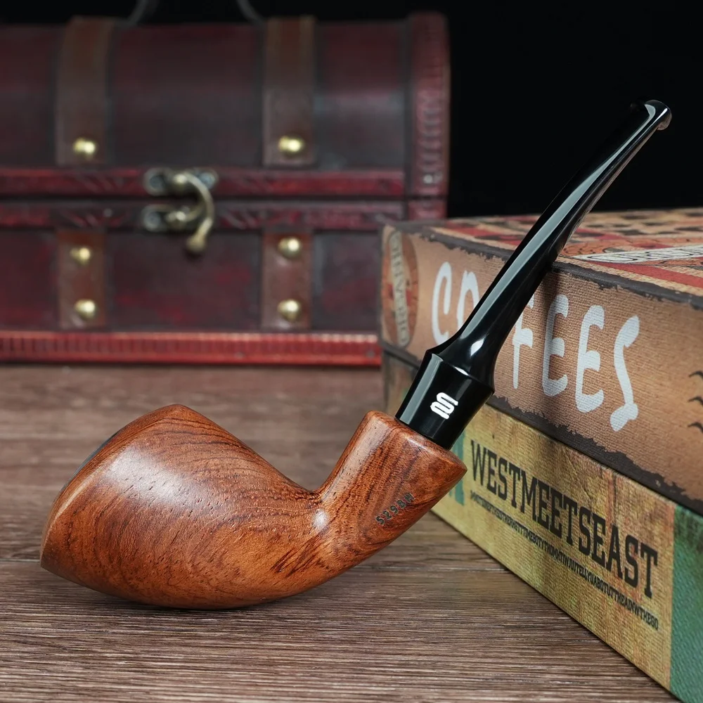 Wholesale Bent Smoking mouthpiece Wooden Tobacco Pipe Custom Logo Smoking Pipes
