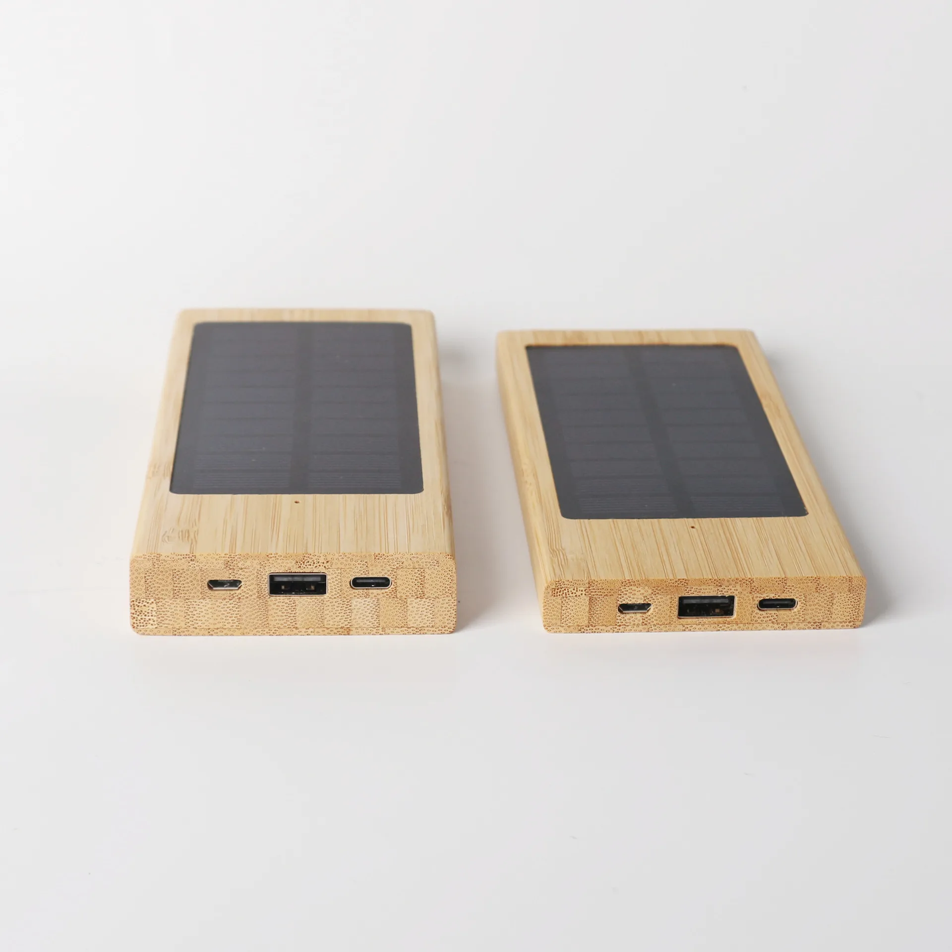 zhusuan- Outdoor 10000mAh Portable Solar Mobile Power Bank Wooden Design with Lithium Ion Battery MPPT Controller Powered Solar Panel