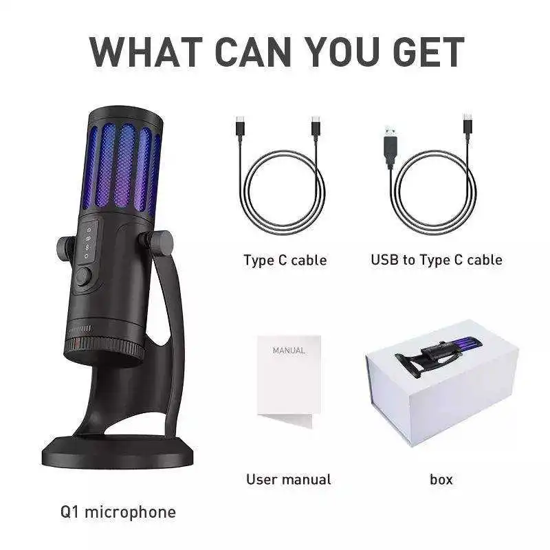 Wholesale Professional Recording Denoise Cable Microphone Usb Pc