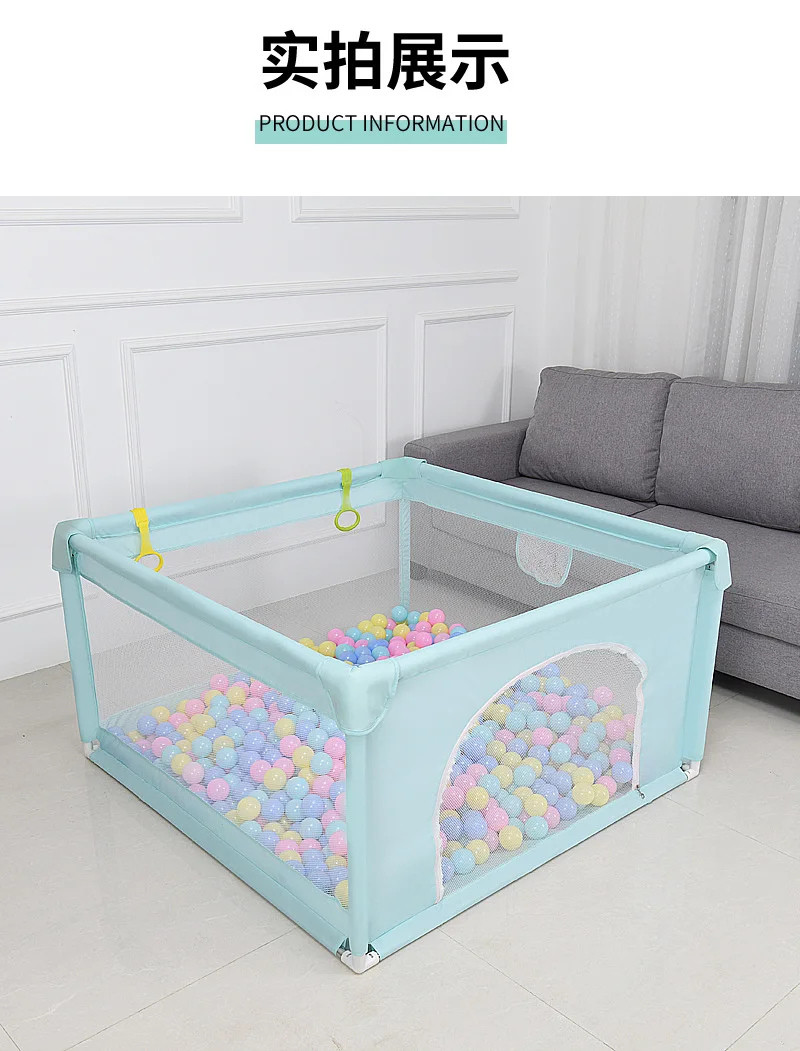 Winning Castle Theme Indoor Plastic Baby Playpen With Slide And Home Playground Baby Playpen