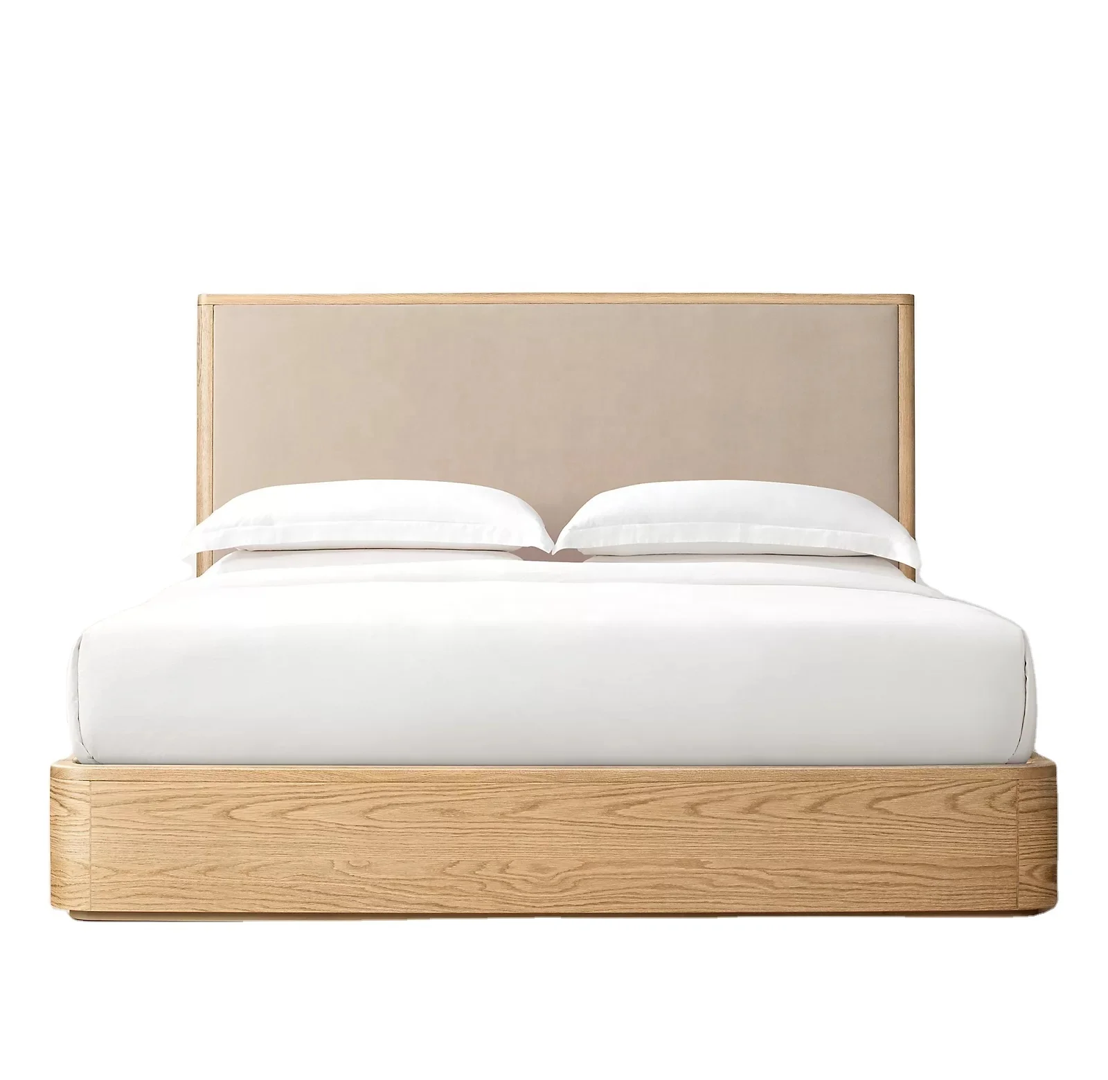 wood  painted modern french rococo double king size bed