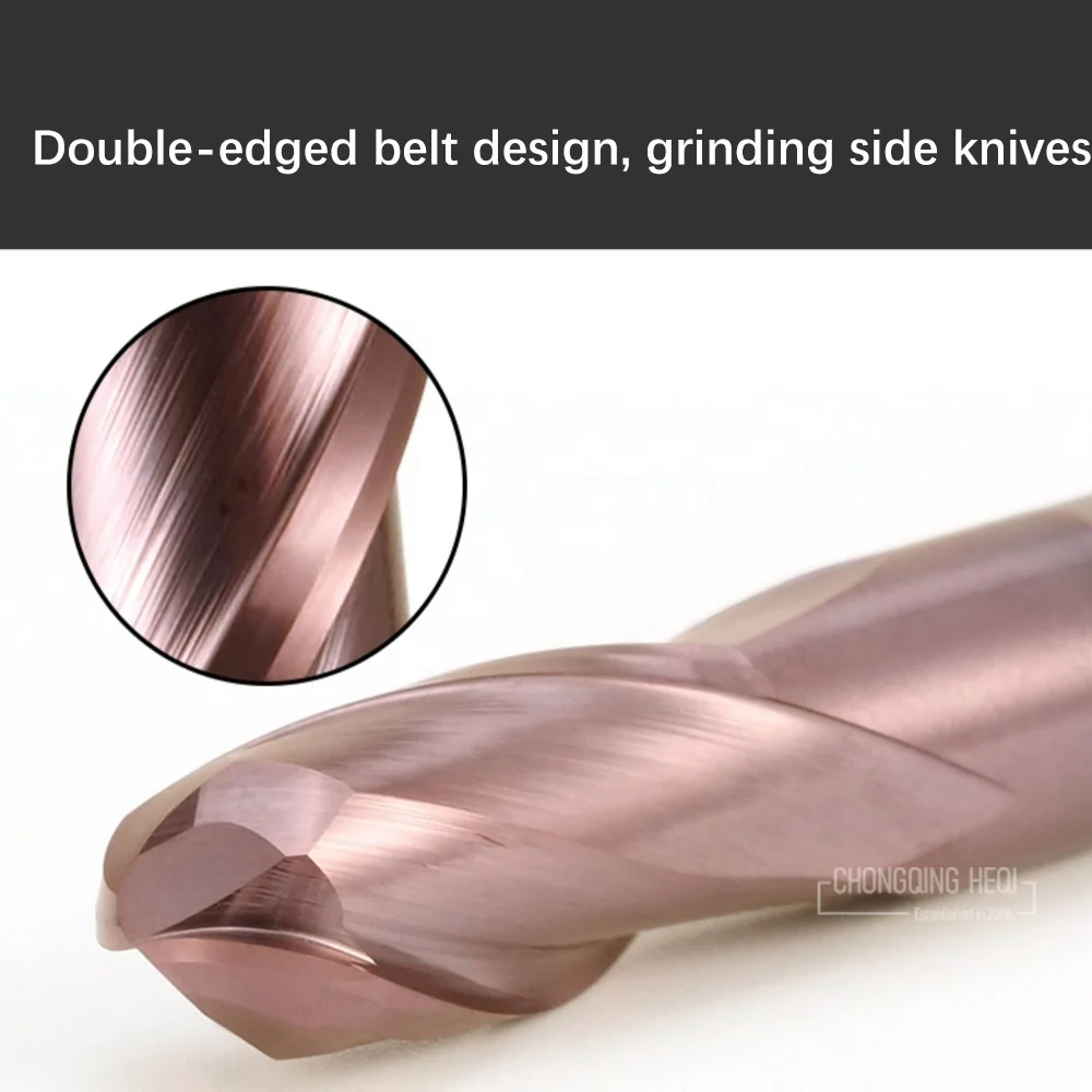 2 Flute Ball Nose End Mill 4/6/8/10mm Shank CNC Router Bit R0.2 R1.0  R0.5 R2.0 R3.0 mill drill Spiral Milling Cutter for metal