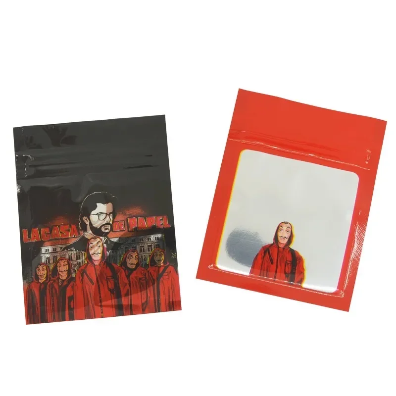 Custom and stock UV Printed Resealable Mini Small 1g Zipper Lay Flat Pouch 3 Side Seal Ziplock Mylar Bags For Gummy Edibles