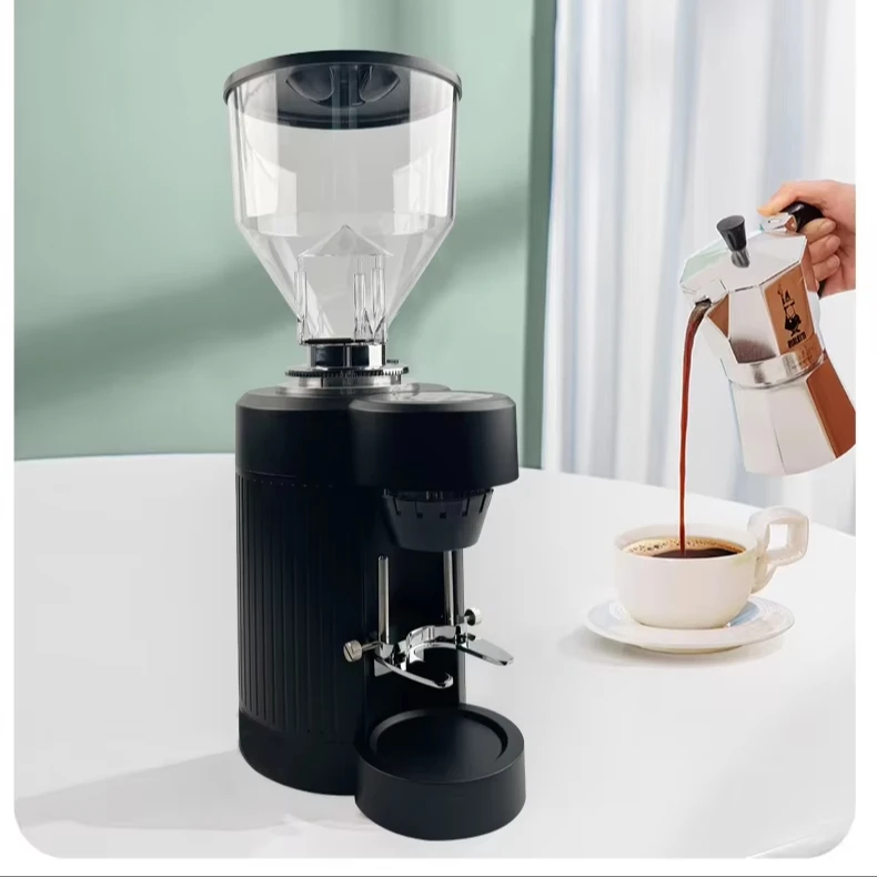 2024 New Design coffee grinder machine 65mm flat burrs with Powder bracket Optional titanium burrs electric coffee grinder
