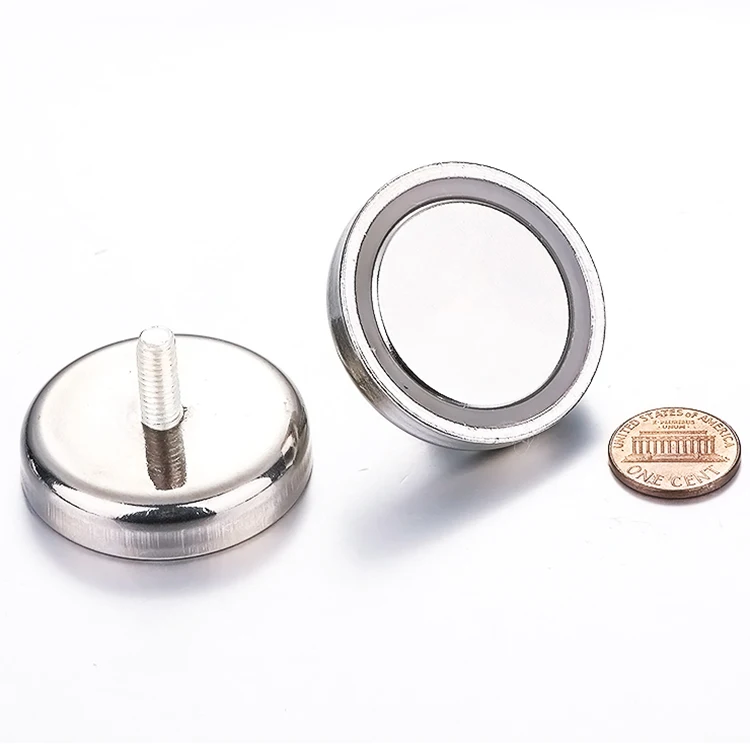 Индивидуальные D10-D75 мм редкоземельный магнит неодимовый магнит блок спеченный редкоземельный магнит со стандартными с наружной резьбой серьги-гвоздики M4/M5/M6/M8/M10