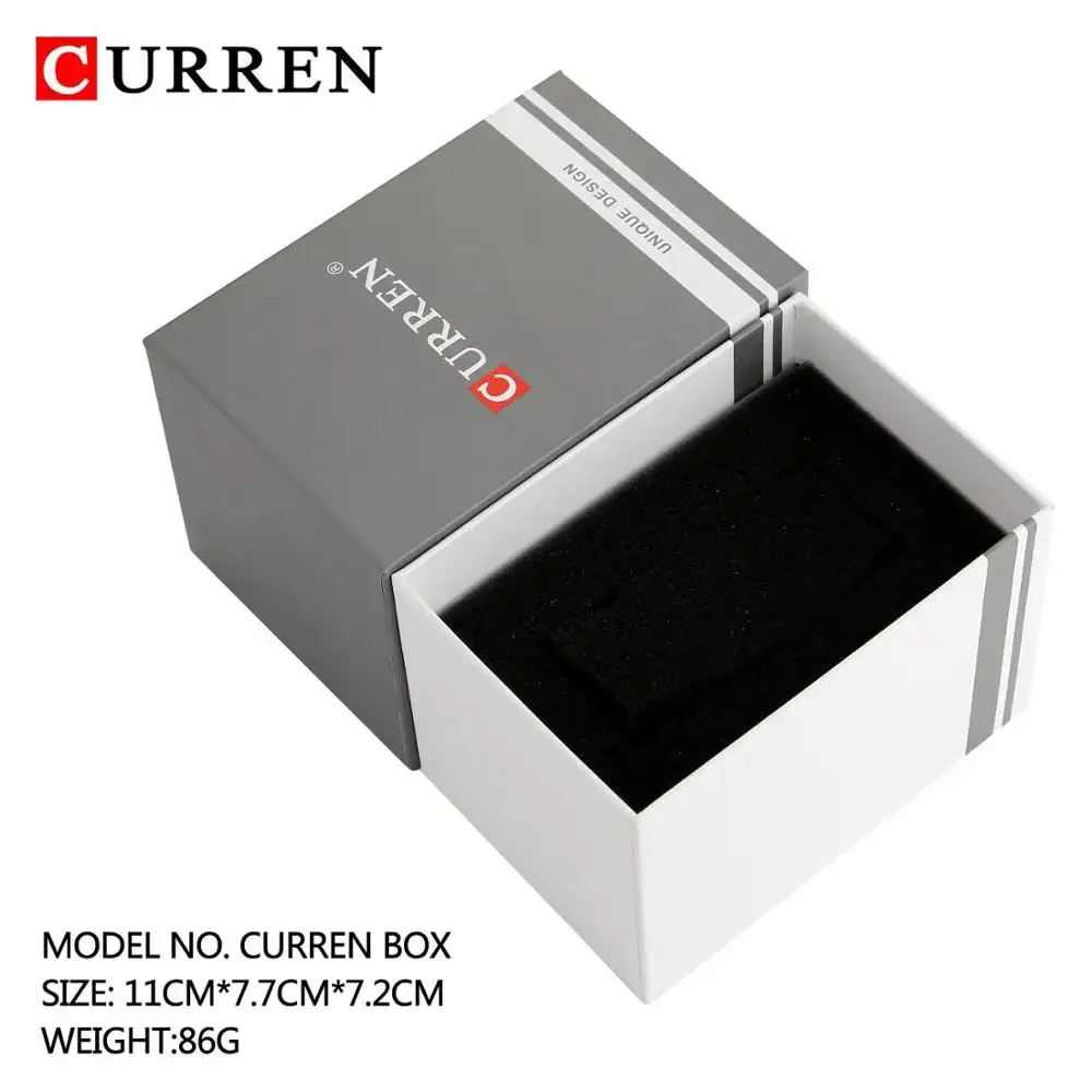 Top Brands CURREN Watch Original Watch Box Paper Packaging Luxury Gift Package Small CURREN Watch Box