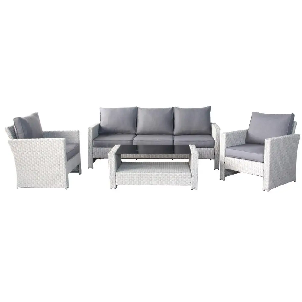 
Hot sales rattan sofa set leisure garden furniture outdoor K/D design 