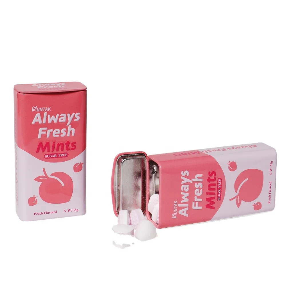 NEW Package! Peach Flavor Lozengemint  Sugar Free Mints