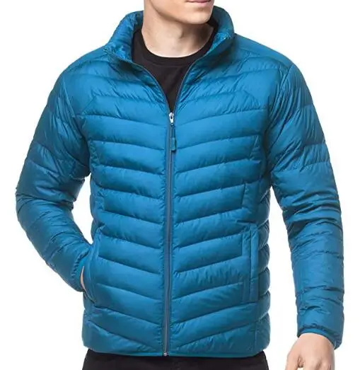 Зимние заполненные Легкий Packable пальто Packable Ультра легкий мужской пуховик верхняя одежда