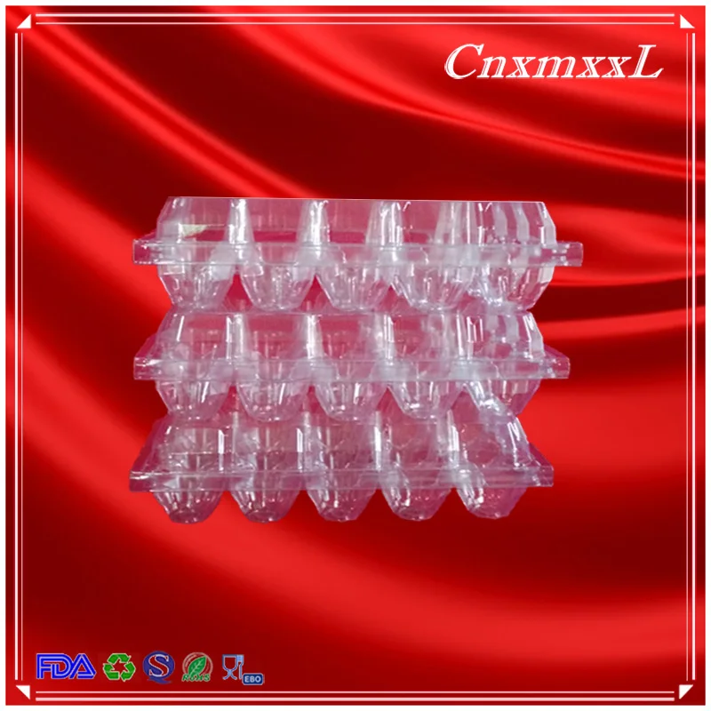 15 holes PET PVC plastic egg tray for packing eggs