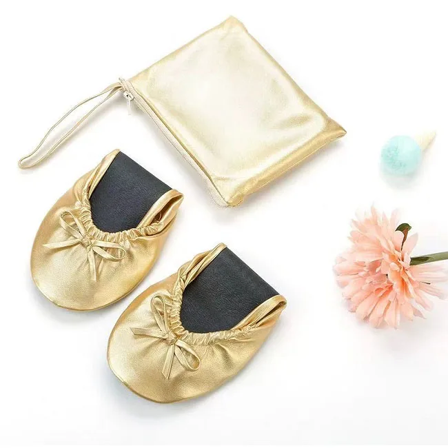 Hot Sale Wedding gift disposable flat foldable ballet shoes after party slipper