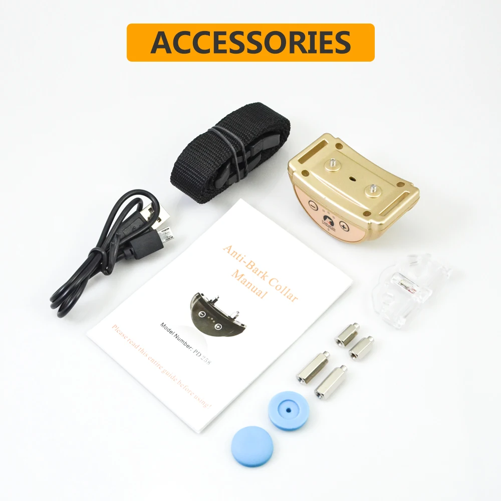 Gold slave Electric Shock Outdoor Anti Barking dog collar beeper bark stop dog Collar Device