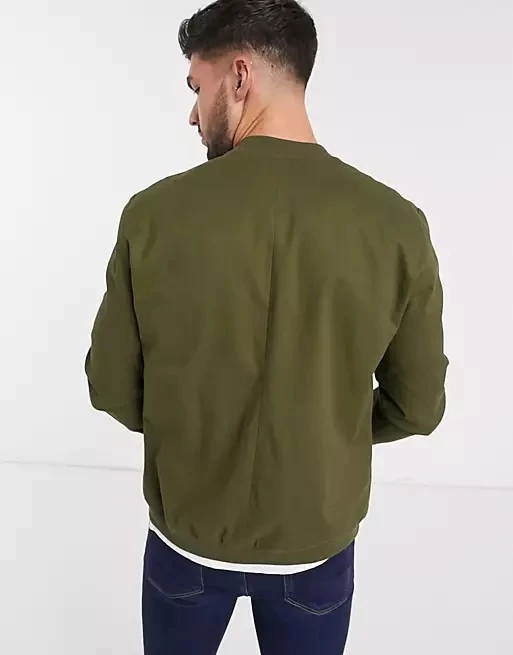 Spring Antumn men bomber jacket with polyester fabric and customize color