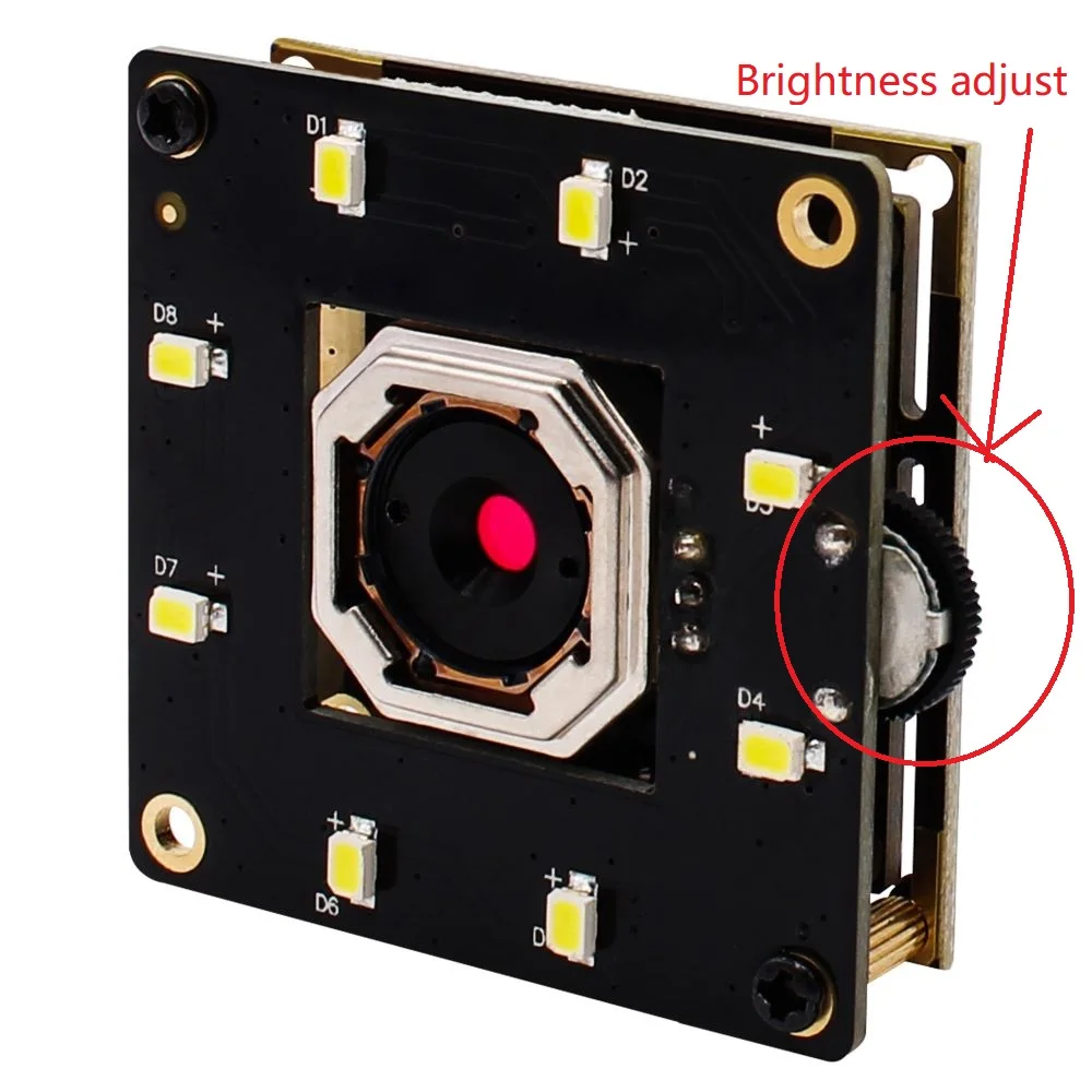 ELP Auto Focus LED Brightness Adjust PC Webcam 5MP CMOS OV5640 Autofocus Night Vision Industrial Camera USB2.0 Free Driver